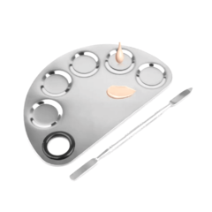 Paleta Mezcladora de Maquillaje | Accesorio profesional con espátula